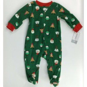 Baby Boys 1-Piece Baby Boy Christmas Fleece PJs 6M